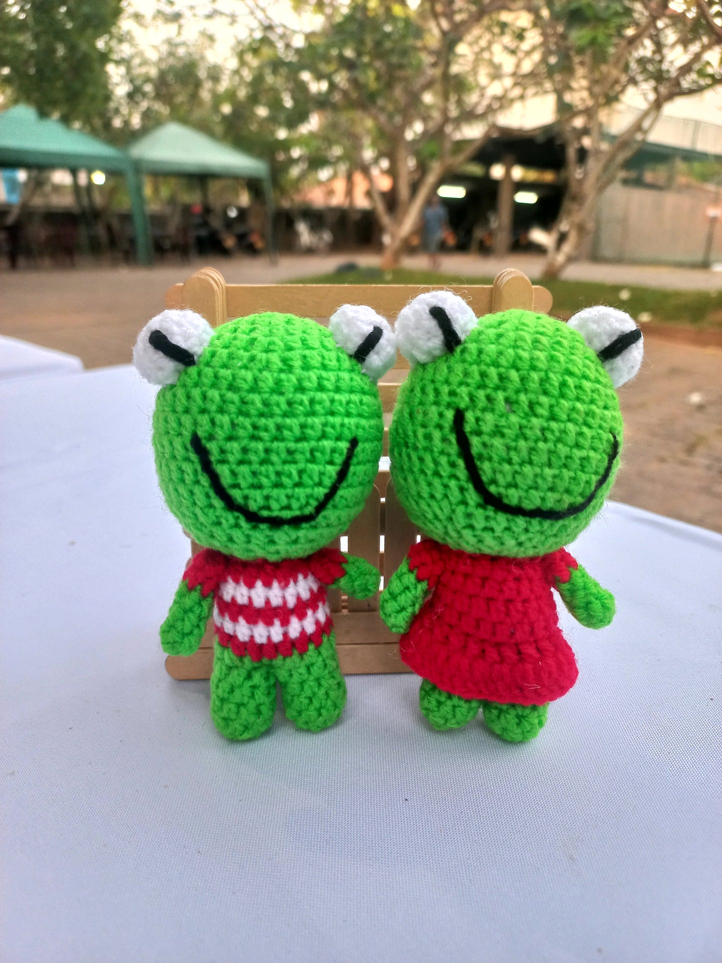 Handmade Crochet small frog toy