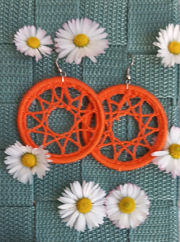 Crochet Earrings, Handmade costume Jewelery