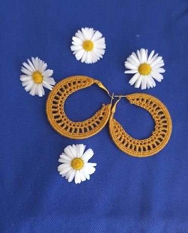 Crochet Earrings, Handmade costume Jewelery