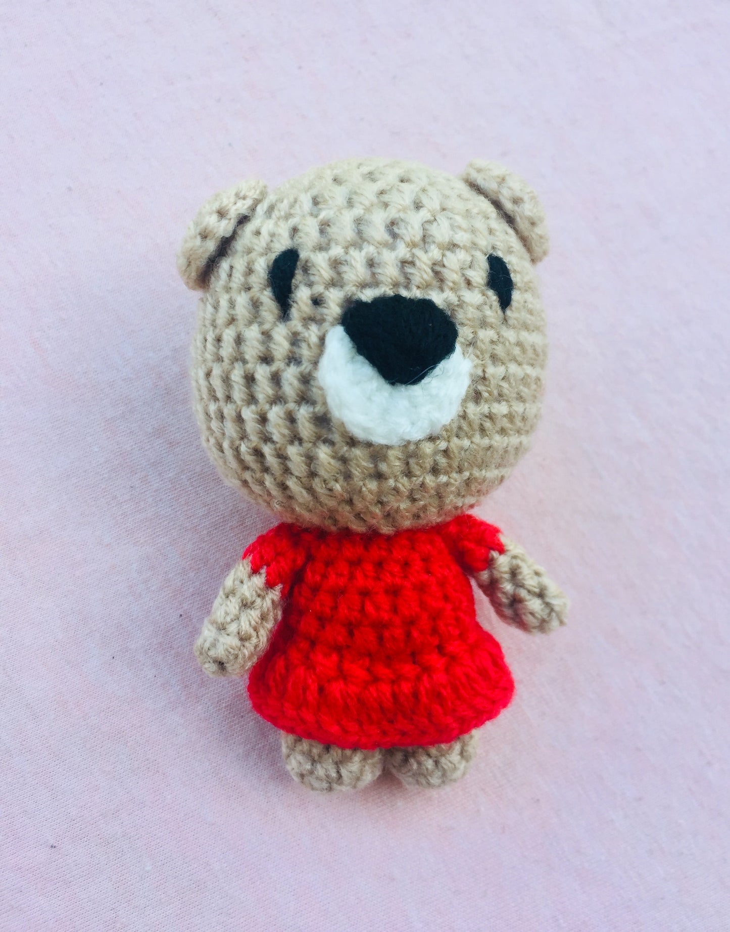 Handmade Cute crochet Small Teddy- Amigurumi stuffed animal
