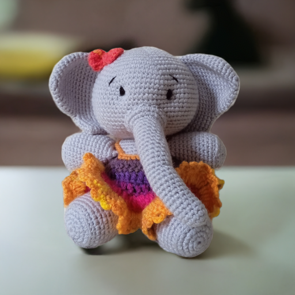 Handmade Crochet Baby Elephant