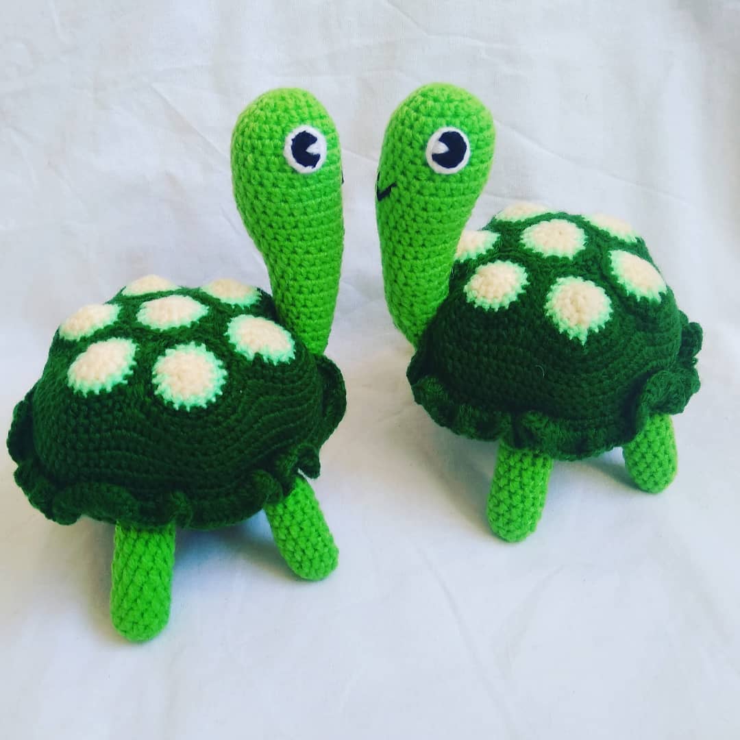 Handmade Cute Crochet stuffed Turtle toy - Amigurumi soft animal toys